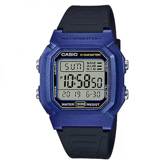 CASIO Dual Time Chronograph Black Rubber Strap SKU-34684