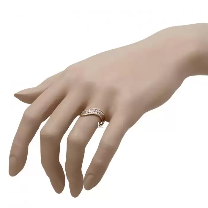 Δαχτυλίδι Σειρέ Λευκόχρυσος & Ροζ Χρυσός Κ14 με Ζιργκόν