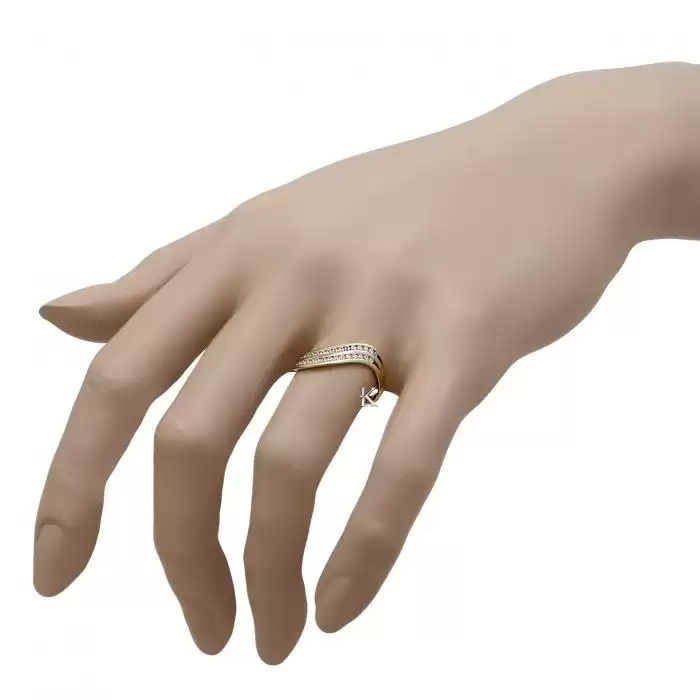 Δαχτυλίδι Σειρέ Χρυσός & Λευκόχρυσος  Κ14 με Ζιργκόν
