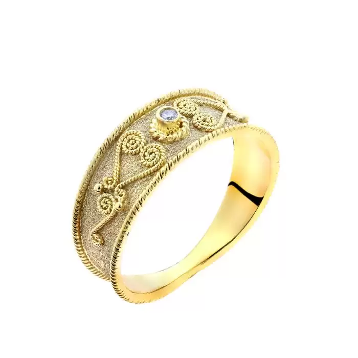 SKU-34054 / Δαχτυλίδι Χρυσός Κ18 με Διαμάντι