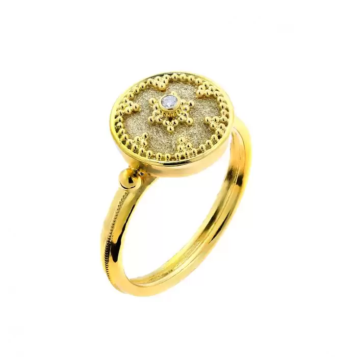 SKU-34055 / Δαχτυλίδι Χρυσός Κ18 με Διαμάντι