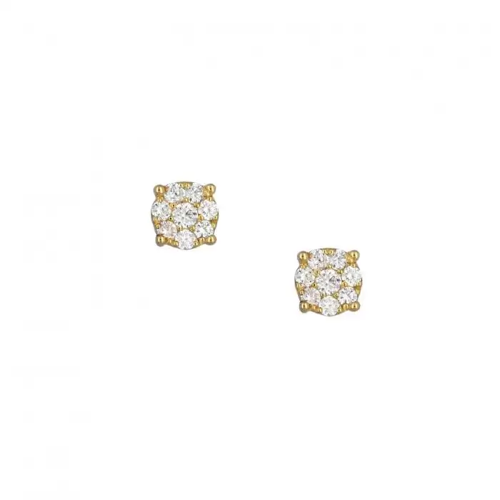 SKU-34726 / Σκουλαρίκια Χρυσός Κ18 με Διαμάντια 