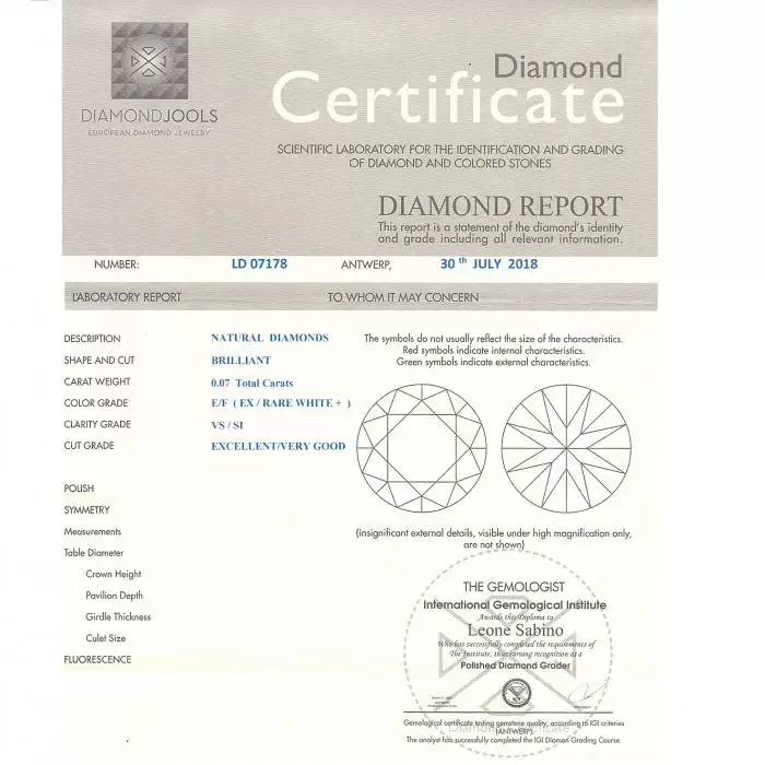 SKU-34252 / Σταυρός DiamondJools Χρυσός & Λευκόχρυσος Κ18 με Διαμάντια