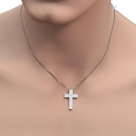 Σταυρός Κλασικός Ανδρικός Λευκόχρυσος Κ14 Σφυρήλατος SKU-34700