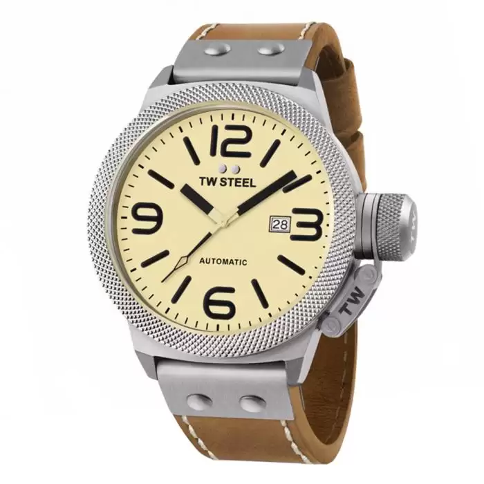 SKU-34224 / TW STEEL Canteen Automatic Brown Leather Strap