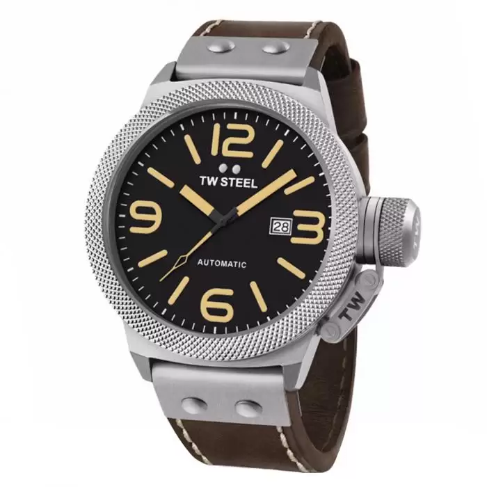 SKU-34301 / TW STEEL Canteen Automatic Brown Leather Strap