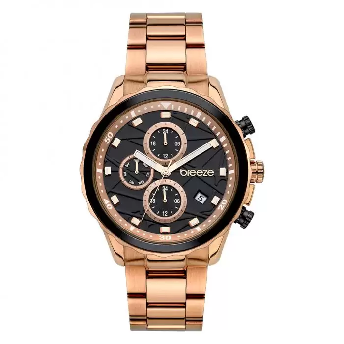 SKU-35044 / BREEZE Miss Fusion Dual Time Rose Gold Stainless Steel Bracelet