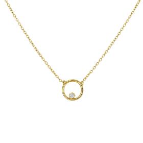 Κολιέ Γυναικείο Κύκλος Ασήμι 925° με Ζιργκόν SKU-35249