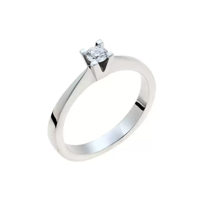 SKU-36682 / Δαχτυλίδι Λευκόχρυσος Κ18 με Διαμάντι
