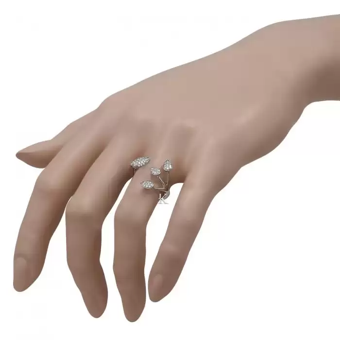SKU-36898 / Δαχτυλίδι Λευκόχρυσος Κ18 με Διαμάντια