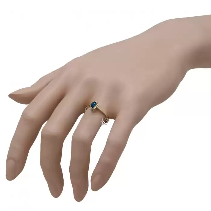 SKU-36474 / Δαχτυλίδι Ροζέτα Χρυσός Κ14 με Ζιργκόν