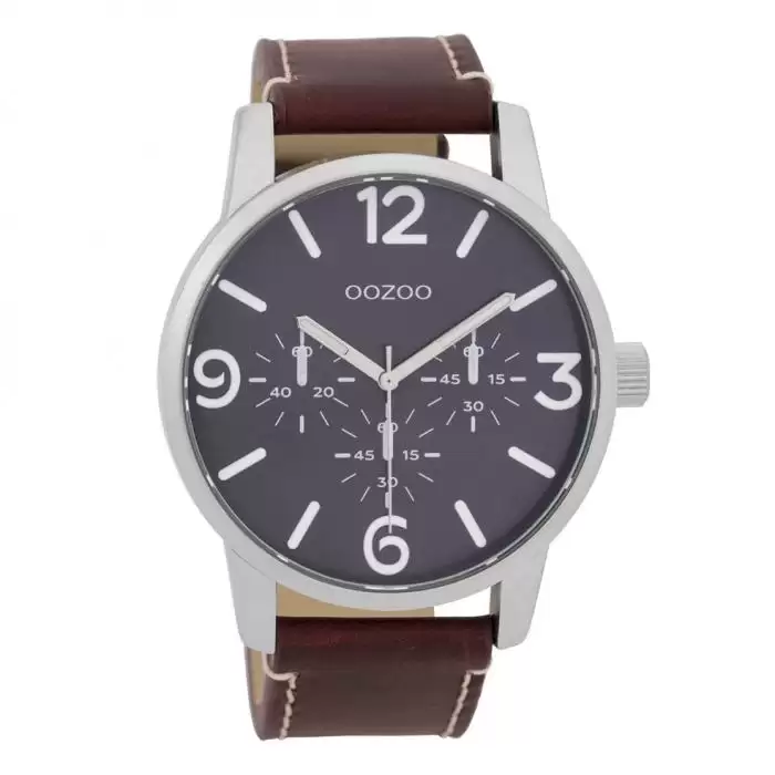 SKU-36596 / OOZOO Timepieces Brown Leather Strap