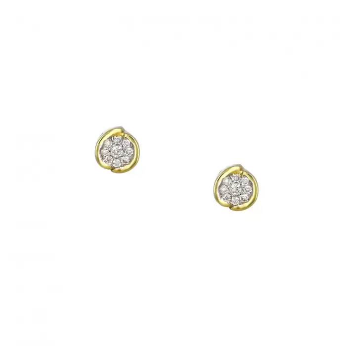 SKU-36486 / Σκουλαρίκια DiamondJools Χρυσός Κ18 με Διαμάντια 