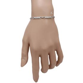 Βραχιόλι Λευκόχρυσος Κ14 με Λευκά Ζιργκόν SKU-37109