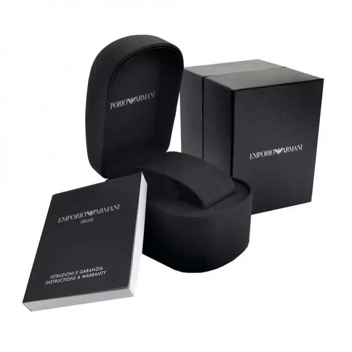 SKU-37516 / EMPORIO ARMANI Black Stainless Steel Bracelet Gift Set