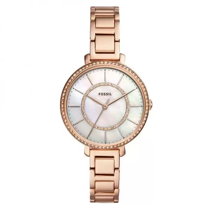 FOSSIL Jocelyn Crystals Rose Gold Stainless Steel Bracelet SKU-37634