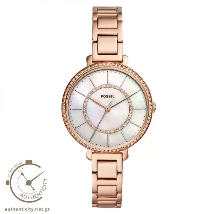 FOSSIL Jocelyn Crystals Rose Gold Stainless Steel Bracelet SKU-37634