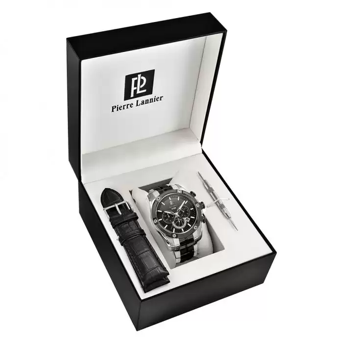 SKU-37939 / PIERRE LANNIER Two Tone Stainless Steel Bracelet Gift Set