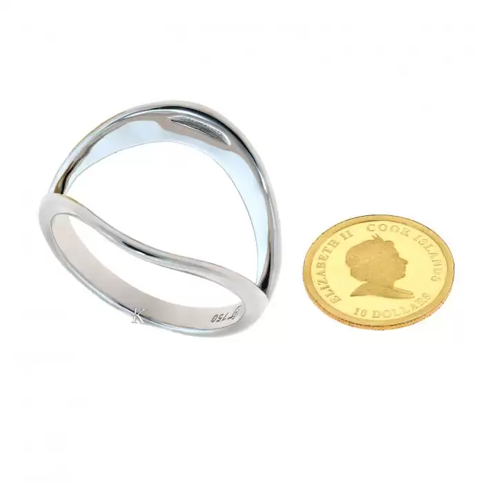 SKU-38335 / Δαχτυλίδι Λιροθήκη Χρυσός & Λευκόχρυσος Κ18
