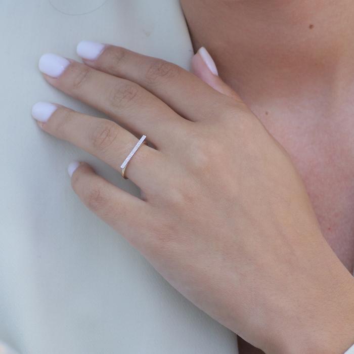 Δαχτυλίδι Χρυσός Κ14 με Διαμάντια SKU-38892