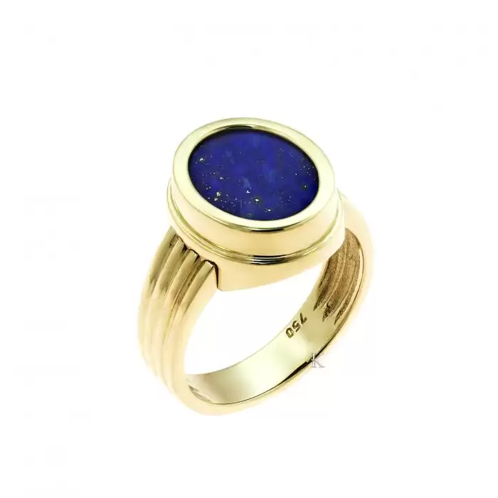 SKU-38333 / Δαχτυλίδι Χρυσός Κ18 με Lapis Lazuli