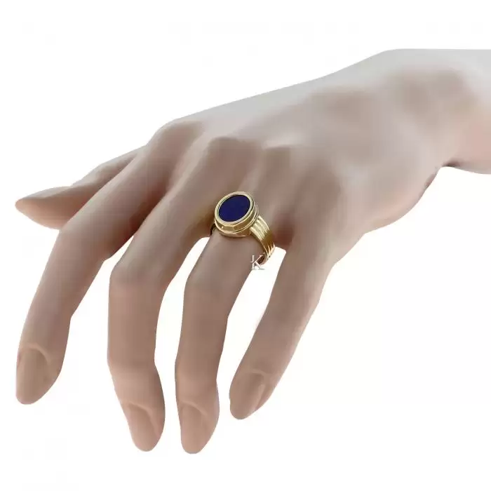 SKU-38333 / Δαχτυλίδι Χρυσός Κ18 με Lapis Lazuli