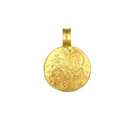 Φυλαχτό Κωνσταντινάτο Χρυσός Κ14 Διπλής Όψεως SKU-38532