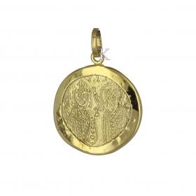 Κωνσταντινάτο Φυλαχτό Χειροποίητο Χρυσός Κ14 Διπλής Όψεως SKU-38530