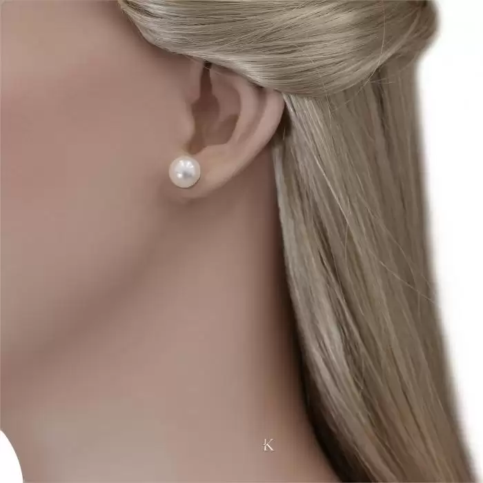 Σκουλαρίκια Γυναικεία Καρφωτά Ασήμι 925° με Μαργαριτάρια SKU-38443