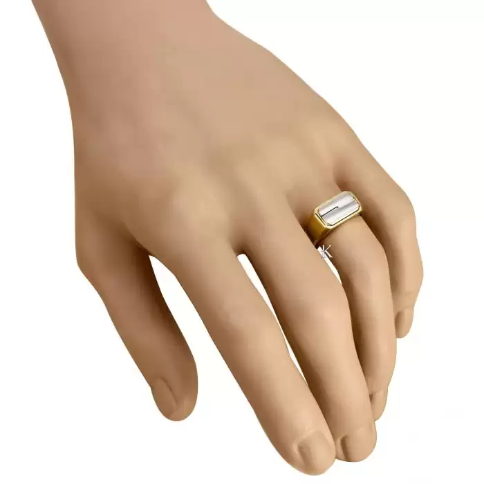SKU-39352 / Δαχτυλίδι Χρυσός & Λευκόχρυσος Κ9