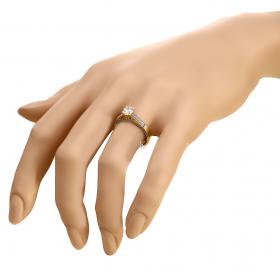 Δαχτυλίδι Χρυσός Κ14 με Ζιργκόν SKU-39785