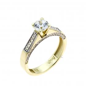 Δαχτυλίδι Χρυσός Κ14 με Ζιργκόν SKU-39785