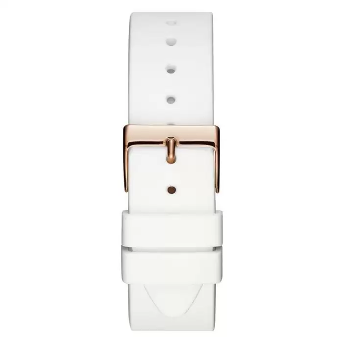 SKU-39082 / GUESS Rose Gold White Leather Strap