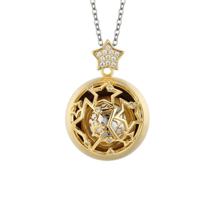 Κολιέ Εγκυμοσύνης Luca Barra  από Ανοξείδωτο Ατσάλι με Ζιργκόν SKU-39257