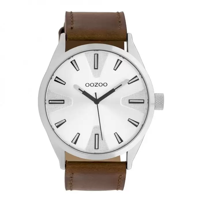 SKU-39482 / OOZOO Timepieces Brown Leather Strap
