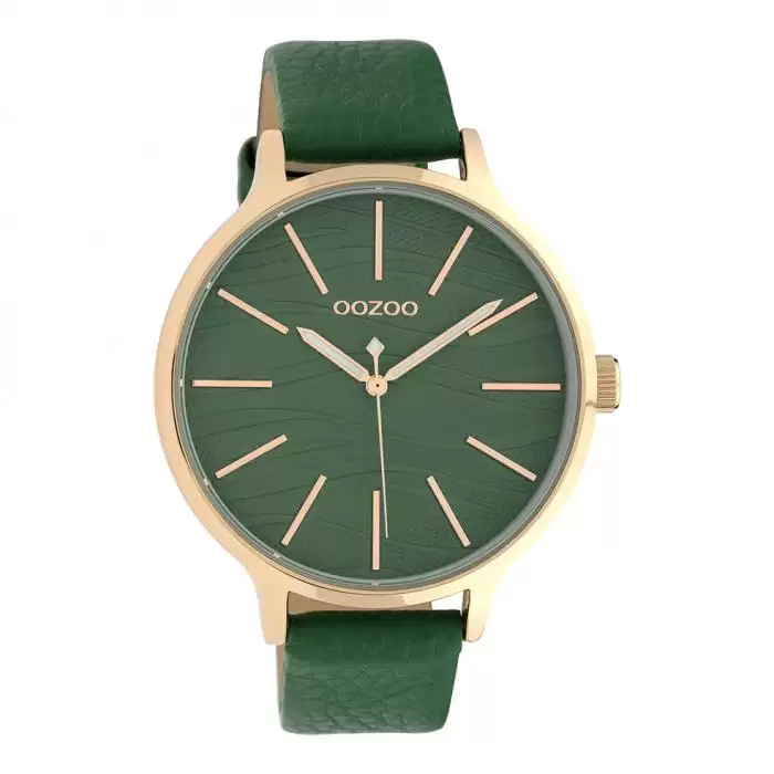 SKU-39886 / OOZOO Timepieces Green Leather Strap