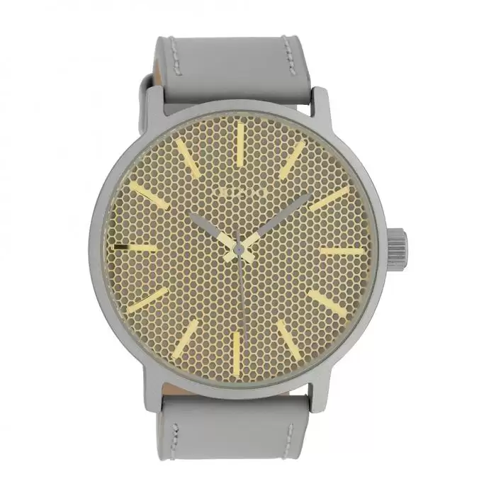 SKU-39557 / OOZOO Timepieces Grey Leather Strap