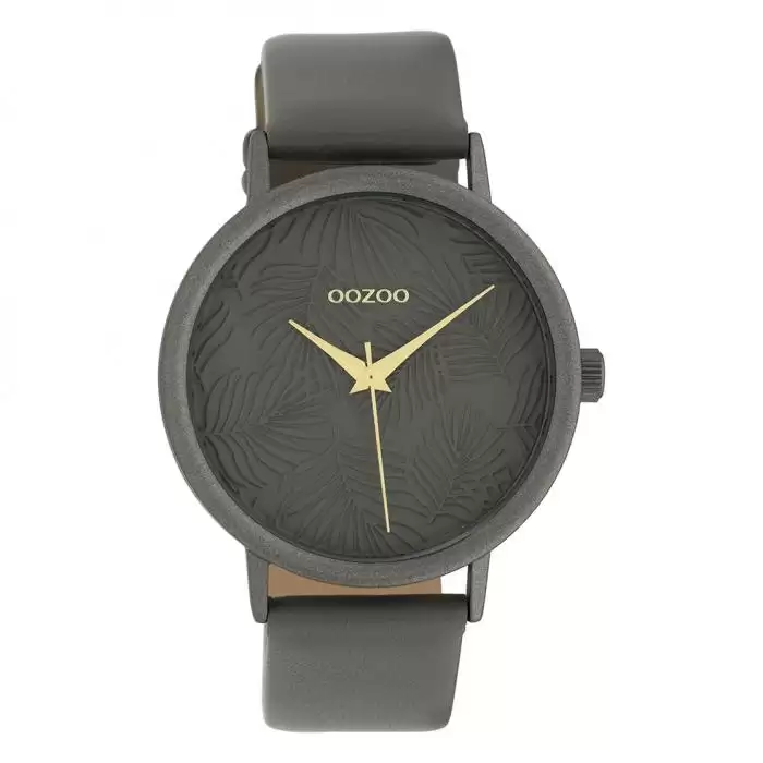 SKU-39851 / OOZOO Timepieces Grey Leather Strap