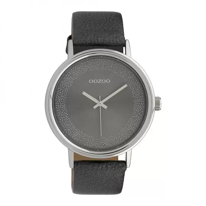SKU-39862 / OOZOO Timepieces Grey Leather Strap