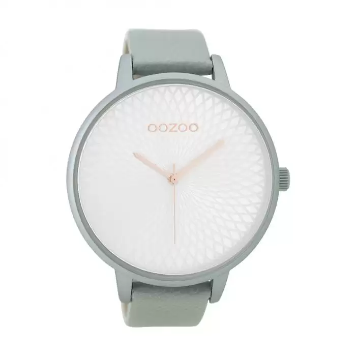 SKU-39919 / OOZOO Timepieces Light Blue Leather Strap