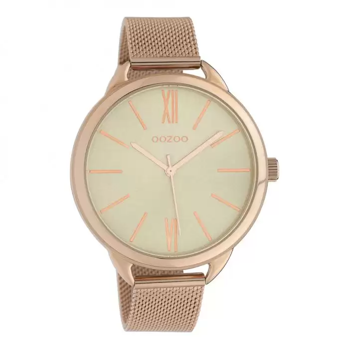Ρολόι Γυναικείο OOZOO Timepieces με Ρόζ Χρυσό Μπρασελέ | C10136 SKU-39906