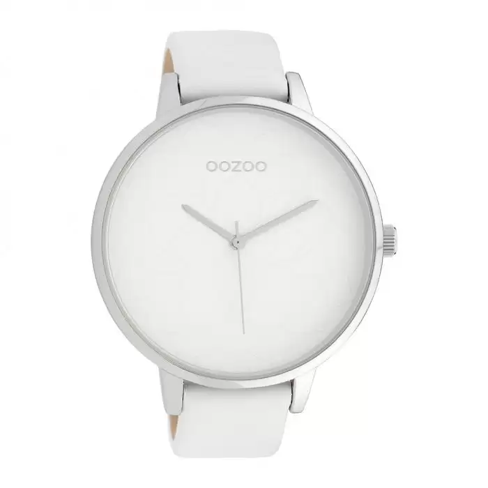 SKU-39863 / OOZOO Timepieces White Leather Strap