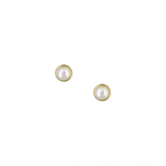 SKU-39752 / Σκουλαρίκια Χρυσός Κ9 με Μαργαριτάρια