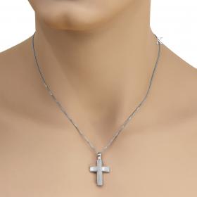 Σταυρός Κλασικός Ανδρικός Λευκόχρυσος Κ14 SKU-39940