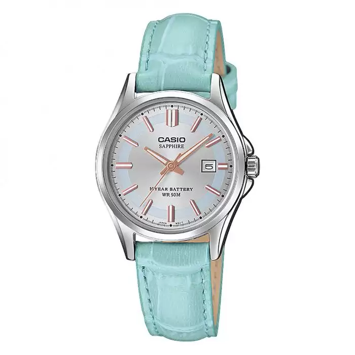 SKU-40809 / CASIO Turquoise Leather Strap