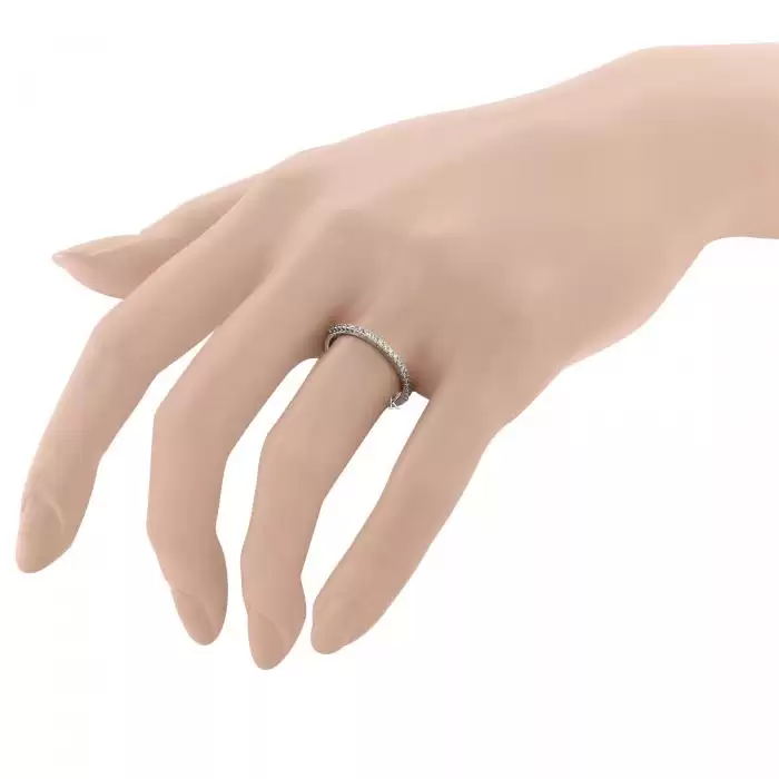 Δαχτυλίδι Σειρέ Λευκόχρυσος Κ14 με Ζιργκόν