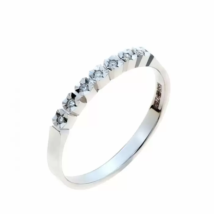 SKU-40742 / Δαχτυλίδι Σειρέ Λευκόχρυσος Κ18 με Διαμάντια 