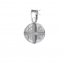 Κωνσταντινάτο Φυλαχτό Λευκόχρυσος Κ9 Διπλής Όψεως SKU-40847