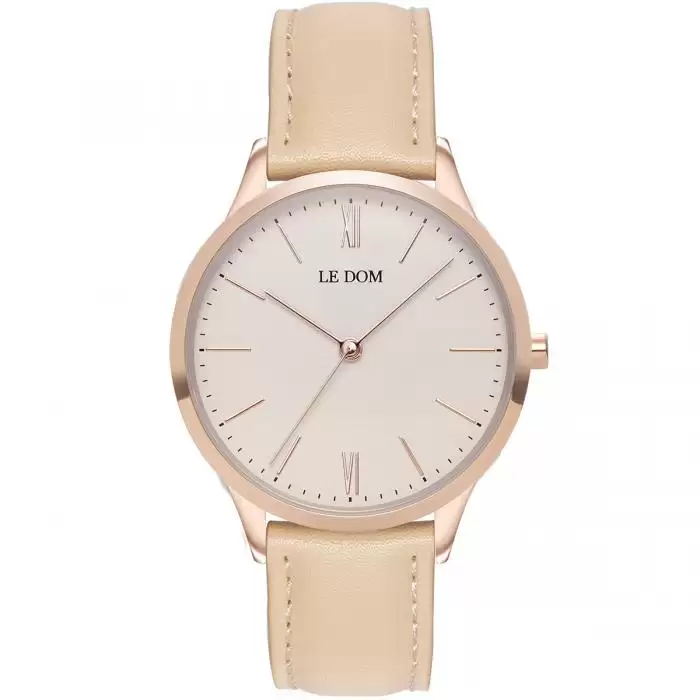 SKU-40280 / LE DOM Classic Beige Leather Strap
