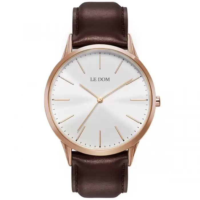 SKU-40180 / LE DOM Classic Collection  Brown Leather Strap